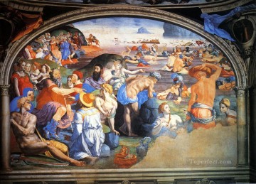  rojo Pintura - Agnolo El cruce del Mar Rojo Florencia Agnolo Bronzino